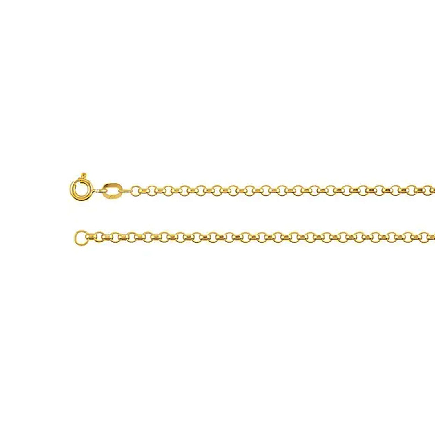 1.5mm  14k Yellow Gold Rolo Chain | Rebecca Myers Collection