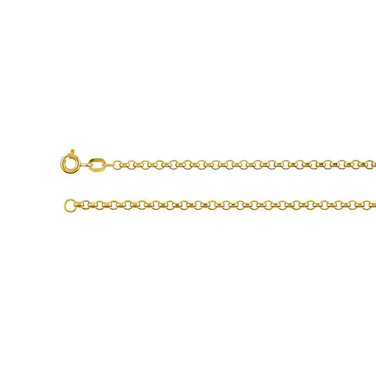 1.5mm  14k Yellow Gold Rolo Chain | Rebecca Myers Collection