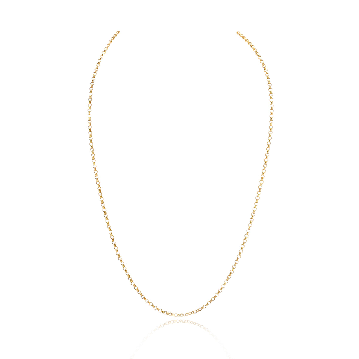 14k Yellow Gold Rolo Chain | Rebecca Myers Collection