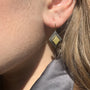 Yellow Kite Cut Diamond Halo Earrings | Rebecca Myers Collection