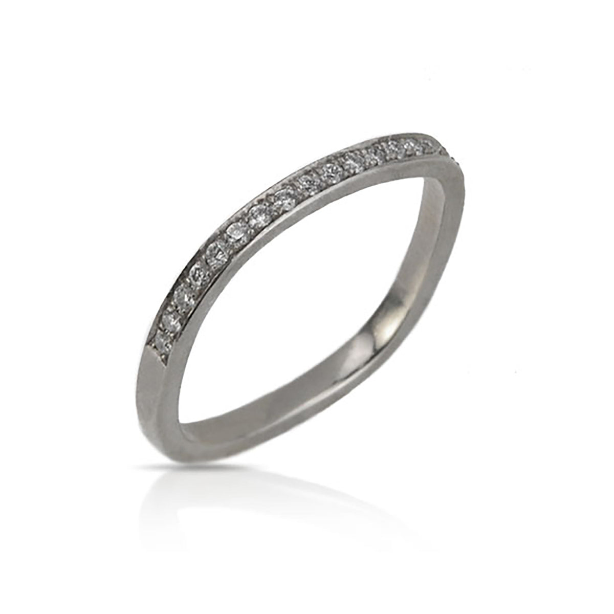 Square Pave Diamond Stacking Rings