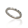 2mm 14k Flat White Gold & Diamond Bands | Rebecca Myers Collection