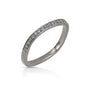 2mm Square Pave Diamond Stacking Ring, white gold | Rebecca Myers Collection