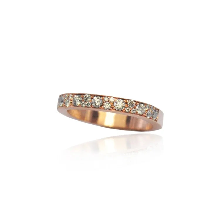 3mm Square Pave Diamond Stacking Rings | Rebecca Myers Collection