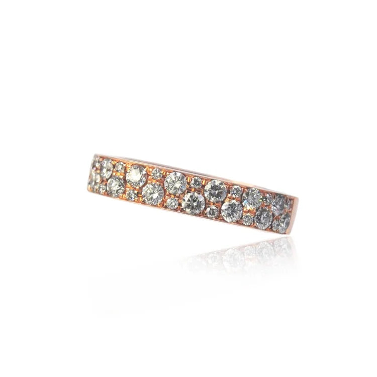 3mm Square Pave Diamond Stacking Rings | Rebecca Myers Collection