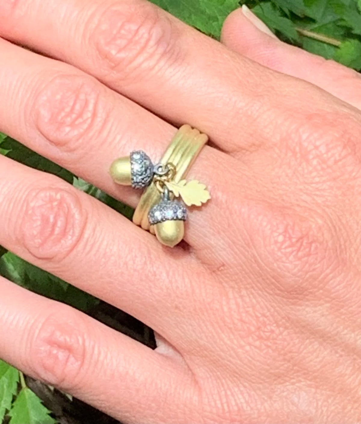 Acorn Charm Ring 4 | Rebecca Myers Collection