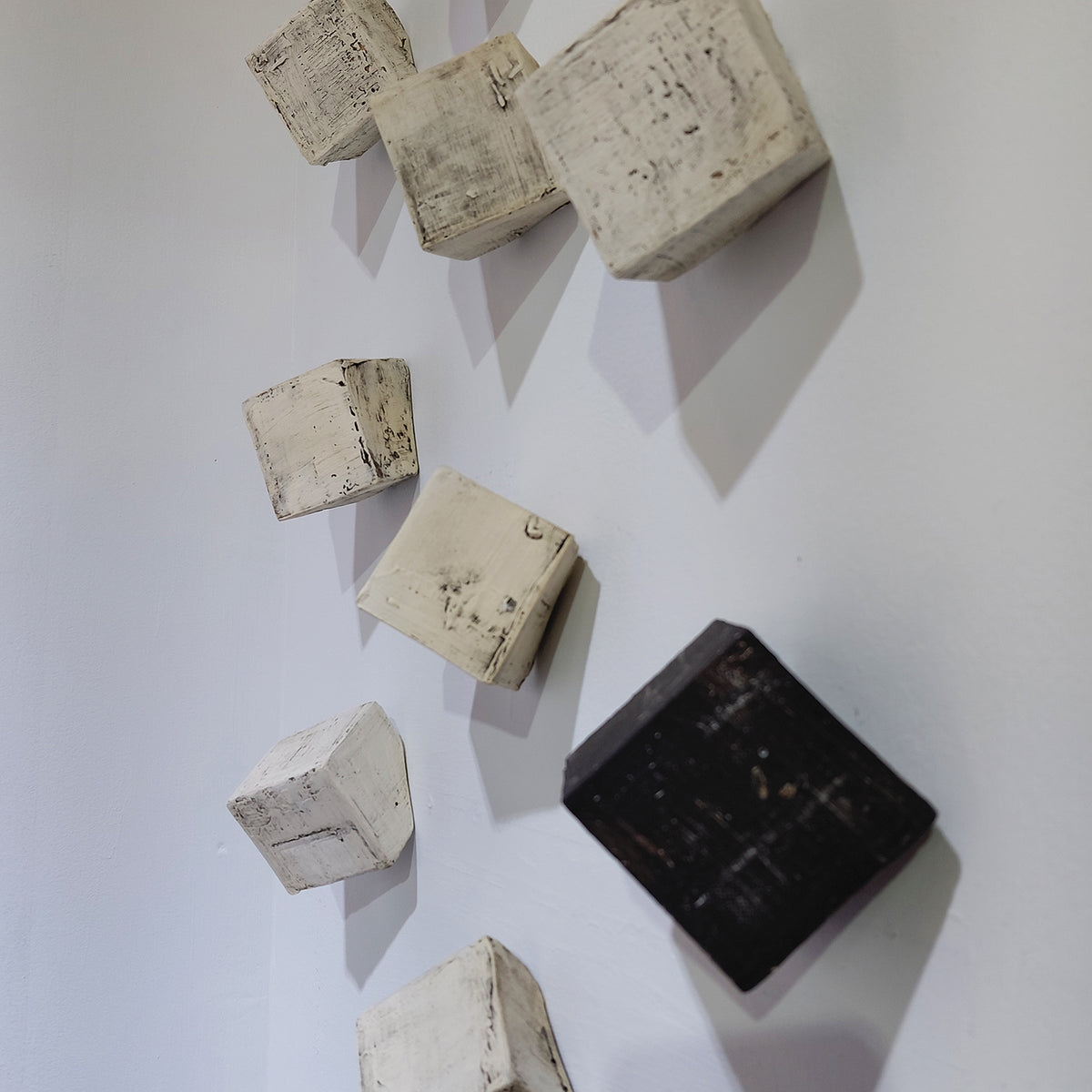 Angled Cube Cascade by Lori Katz, complete set profile close up | Rebecca Myers Collection