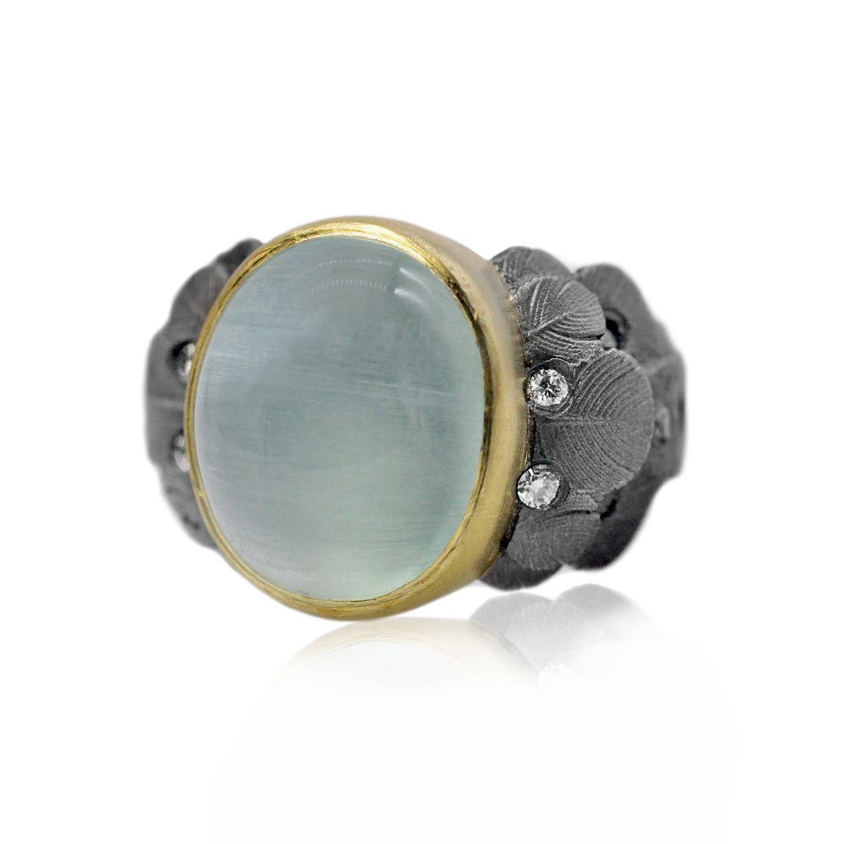Aquamarine Feather Ring | Rebecca Myers Collection
