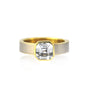 Asscher Cut Silver Sapphire Solitaire | Rebecca Myers Collection