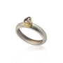 Gold and Silver Natural Diamond & Flower Stacking Rings 3 | Rebecca Myers Collection