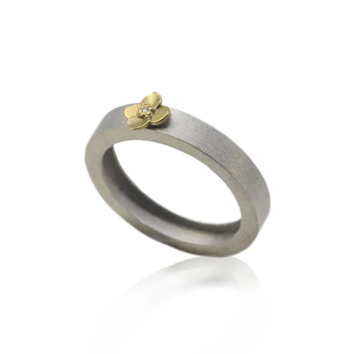 Gold and Silver Hydrangea Ring | Rebecca Myers Collection