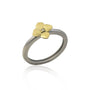 Gold and Silver Natural Diamond & Flower Stacking Rings 10 | Rebecca Myers Collection