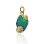 Boulder Opal with Oak Leaf & Shasta Daisy Pendant | Rebecca Myers Collection