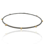 Gold, Silver & Diamond Branch Bangle with 8 tube set diamonds | Rebecca Myers Collection