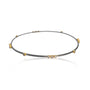 Gold, Silver & Diamond Branch Bangle with 4 sets of 3 tube set diamonds and 4 single tube set diamonds | Rebecca Myers Collection