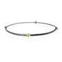 Gold, Silver & Diamond Branch Bangle with 4 small hydrangeas | Rebecca Myers Collection