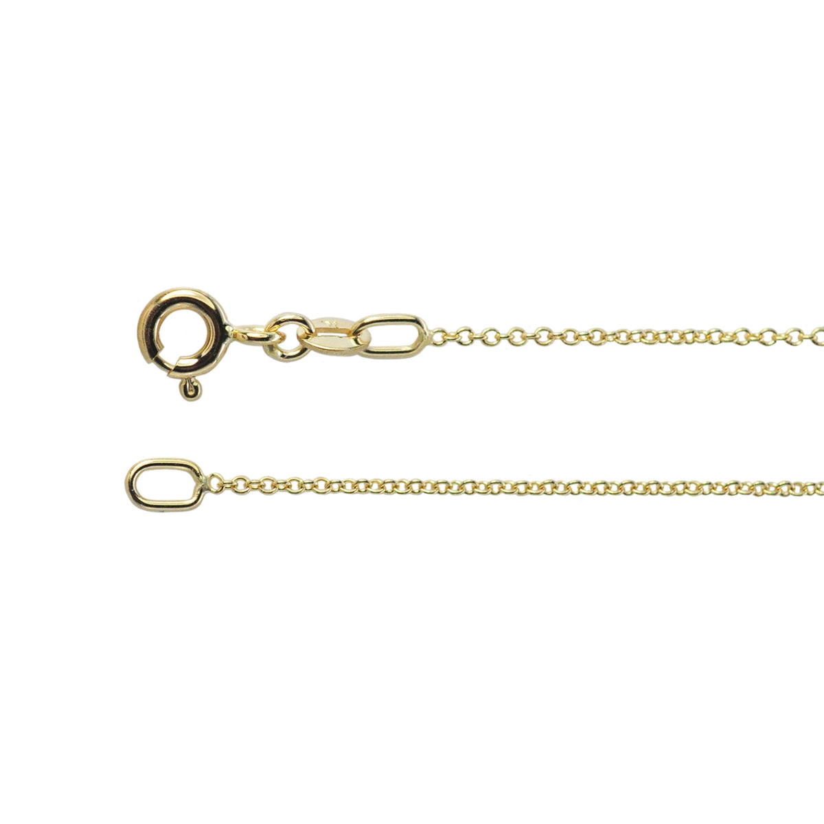 14k Yellow Gold 1.1mm Cable  Chain | Rebecca Myers Collection