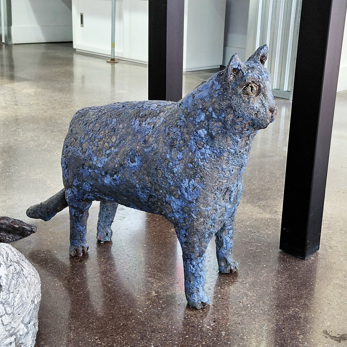 Cat Sculpture by Mark Chatterley, profile view | Rebecca Myers Collection