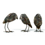 Ceramic Raven Sculptures by Mark Chatterley, trio | Rebecca Myers Collection