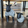 Ceramic Sheep Sculptures by Mark Chatterley, front view | Rebecca Myers Collection