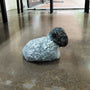 Ceramic Sitting Sheep Sculpture by Mark Chatterley, profile view | Rebecca Myers Collection