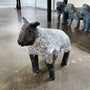 Ceramic Standing Sheep Sculpture by Mark Chatterley, profile view | Rebecca Myers Collection