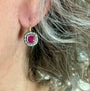 Small Halo Gemstone Earrings | Rebecca Myers Collection