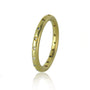 Slender Round Yellow Gold Infinity Band  with Flush Set Diamonds | Rebecca Myers Collection