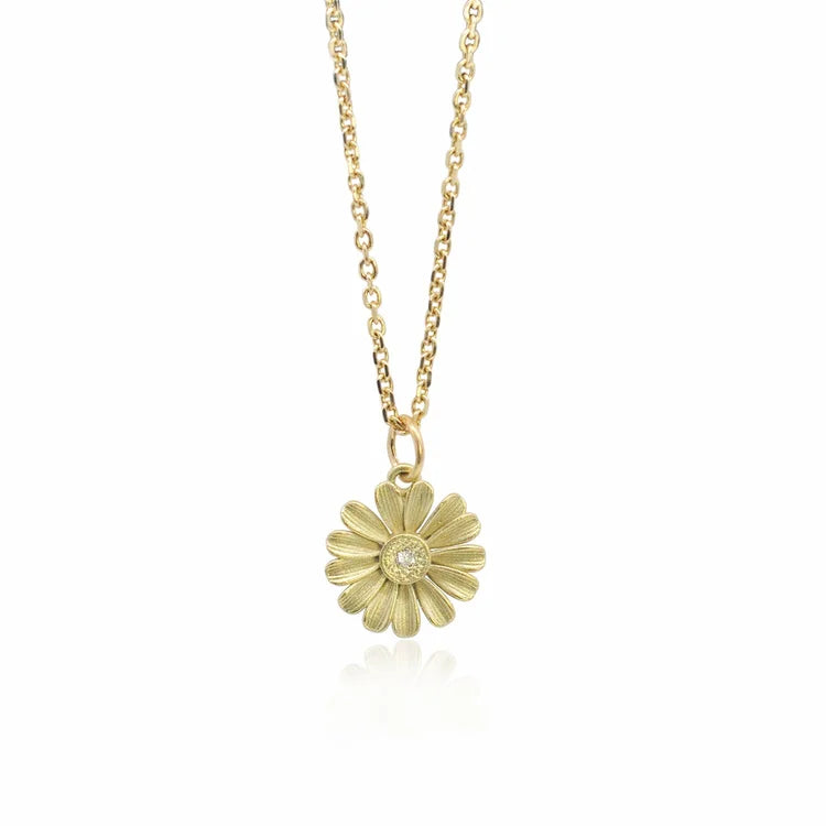Gold Shasta Daisy Necklace | Rebecca Myers Collection