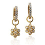 Gold Huggie Hoop Earrings with Diamonds & Charms | Rebecca Myers Collection