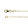 14k Yellow Gold 16" 0.9mm Diamond Cut Flat Link Chain | Rebecca Myers Collection