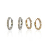 Gold Huggie Hoop Earrings with Diamonds | Rebecca Myers Collection