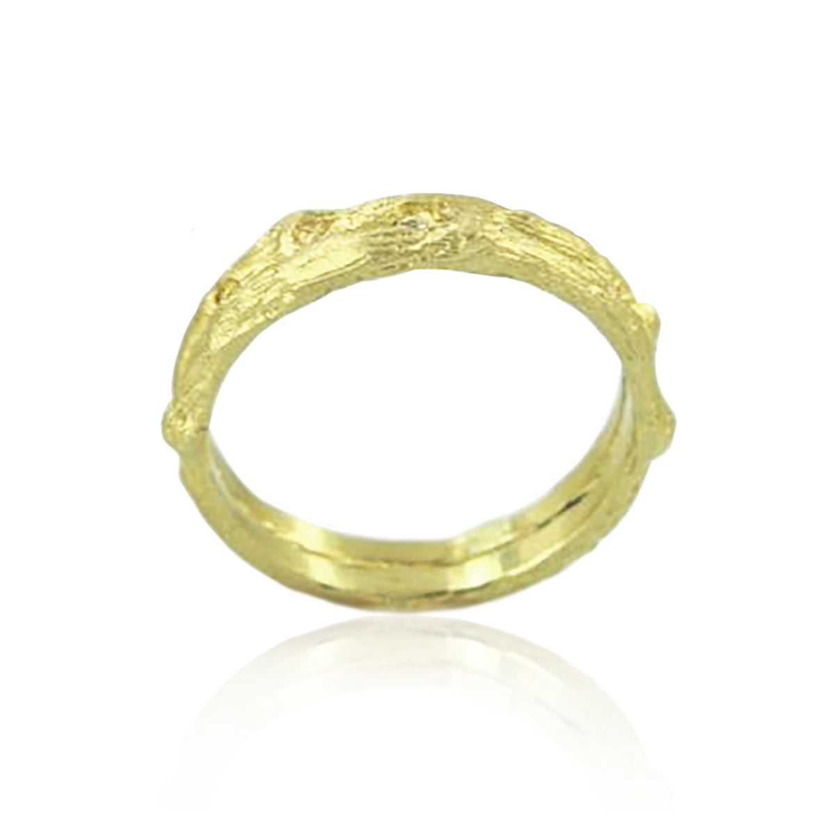 Yellow Gold Double Branch Band | Rebecca Myers Collection