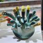 Offspring Vessel with Yellow Tips by Lisa Farris | Rebecca Myers Collection