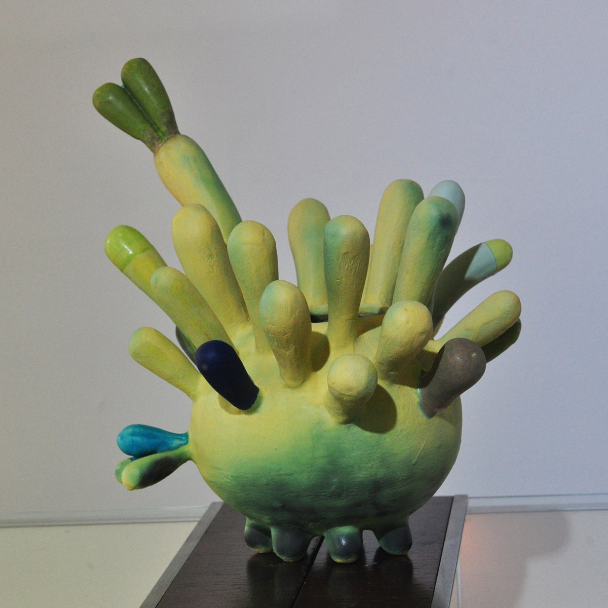 Green Offspring Vessel with Feet by Lisa Farris | Rebecca Myers Collection