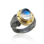 Moonstone Feather Halo Ring | Rebecca Myers Collection