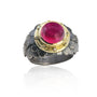 Pink Tourmaline Feather Halo Ring | Rebecca Myers Collection