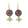Halo Earrings with Bee Drops | Rebecca Myers Collection