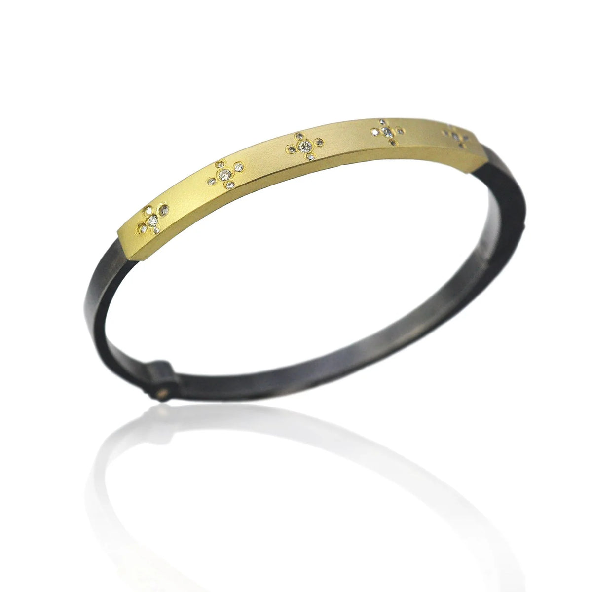 Hinged Gold and Diamond Bracelets | Rebecca Myers Collection