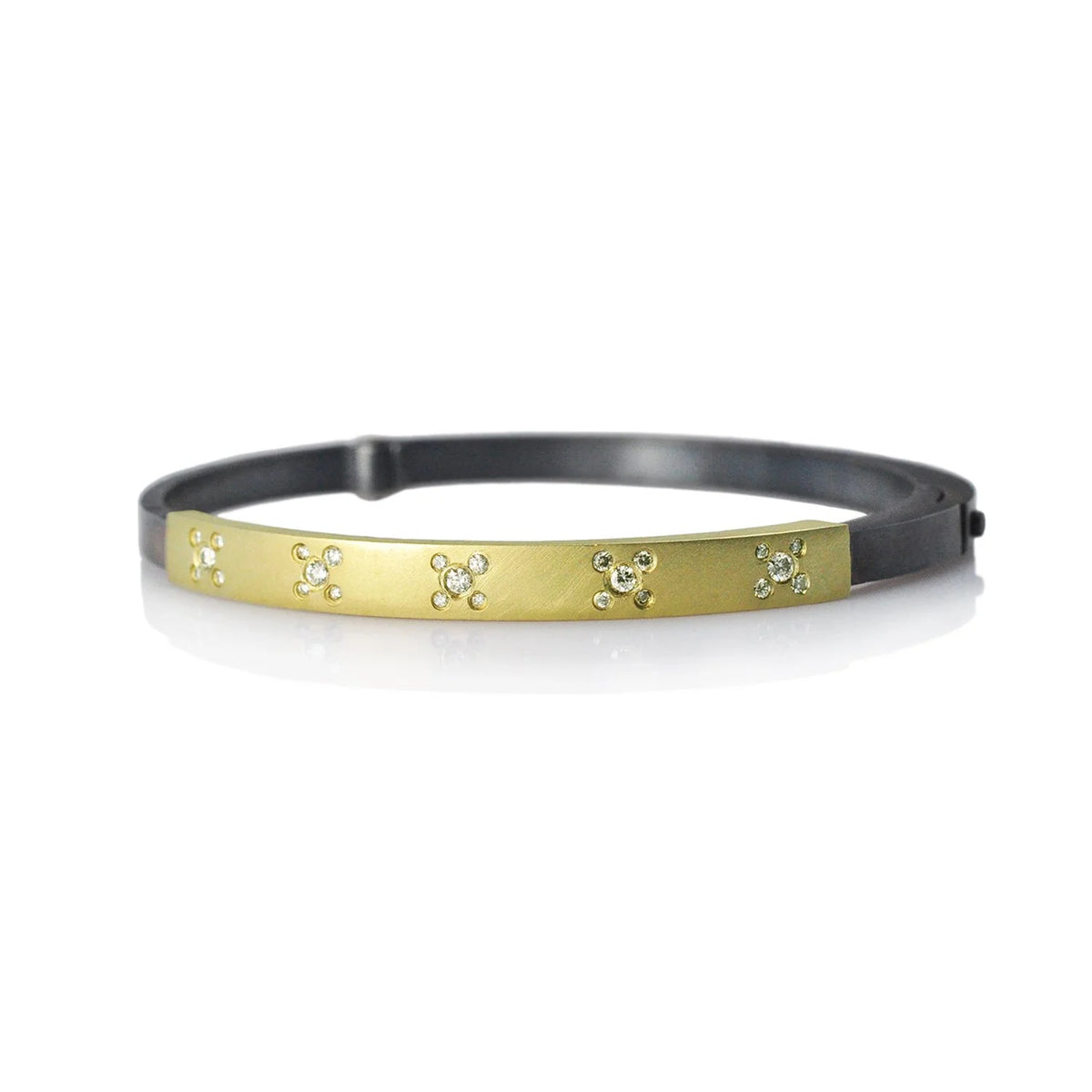 Hinged Gold and Diamond Bracelets | Rebecca Myers Collection