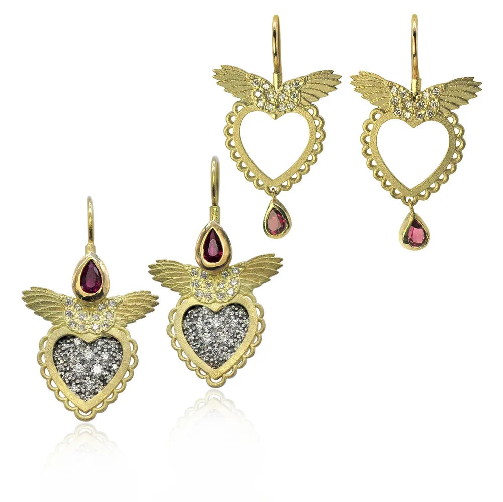 Flying Heart Earrings | Rebecca Myers Collection
