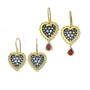 Small Framed Pave Diamond Heart Earrings | Rebecca Myers Collection