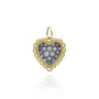 Small Gold Framed Pave Diamond Heart pendant only | Rebecca Myers Collection