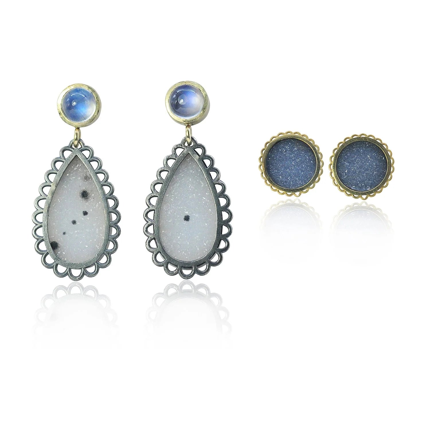 Framed Druzy Earrings | Rebecca Myers Collection