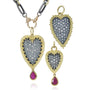 Framed Pave Diamond Heart Pendants | Rebecca Myers Collection