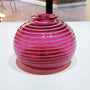 Hand Blown Fuschia and White Striped Glass Bud Vase by Jarrod Futscher/Takttime | Rebecca Myers Collection
