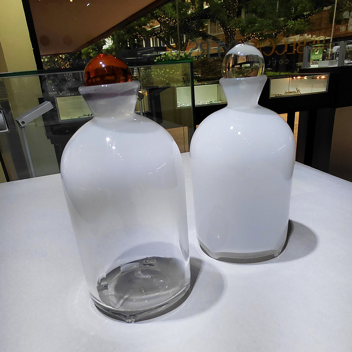 Hand Blown Whiskey Bottles by Jarrod Futscher | Rebecca Myers Collection