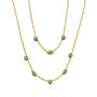 Two Gold Handmade Diamond Bead Necklaces | Rebecca Myers Collection
