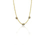 Gold Handmade Diamond Three Bead Necklace | Rebecca Myers Collection