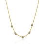 Gold Handmade Diamond Five Bead Necklace | Rebecca Myers Collection